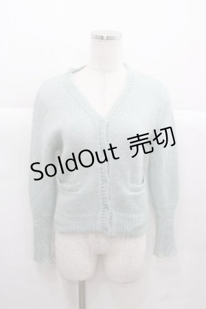 画像: Katie / FLUFFY v neck short cardigan  サックス I-25-11-24-012-LO-TO-SA-ZI