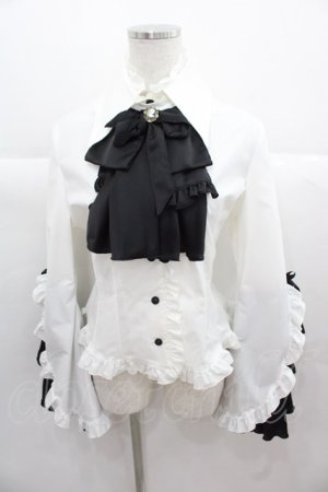 画像: MARBLE / 姫袖ブラウス  白Ｘ黒 I-25-11-24-023-GO-BL-SA-ZI