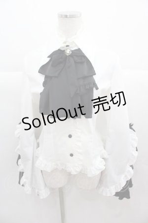 画像: MARBLE / 姫袖ブラウス  白Ｘ黒 I-25-11-24-023-GO-BL-SA-ZI