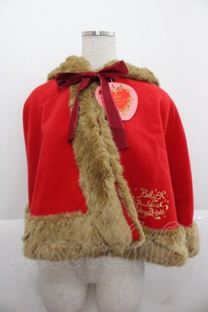 画像: BABY,THE STARS SHINE BRIGHT / 赤ずきんちゃんケープ  赤Ｘブラウン I-25-11-24-030-BA-JA-SA-ZI