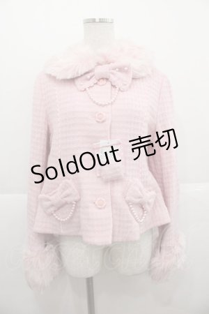 画像: Angelic Pretty / ドラマチックGirlコート（ラメワッフル）  ピンク I-25-11-24-031-AP-CO-SA-ZI