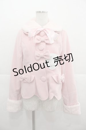 画像: BABY,THE STARS SHINE BRIGHT / Sarah Ribbonショートコート  ピンク I-25-11-24-033-BA-CO-SA-ZI