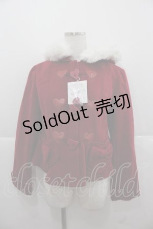 画像: Angelic Pretty / Heartfulダッフルコート  赤 I-25-11-24-036-AP-CO-SA-ZI