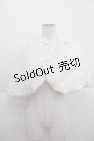 画像: BABY,THE STARS SHINE BRIGHT / うさみみファーケープ  白 I-25-11-24-037-BA-JA-SA-ZI