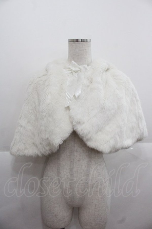 ベイビーザスターズシャインブライト ケープ ファー ホワイト BABY,THE STARS SHINE BRIGHT / うさみみファーケープ 白 I-25-11-24