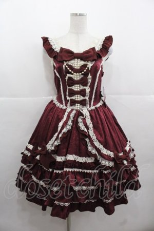 画像: Angelic Pretty / ローズガーデンプリンセスジャンパースカート  ボルドー I-25-11-24-038-AP-OP-SA-ZI
