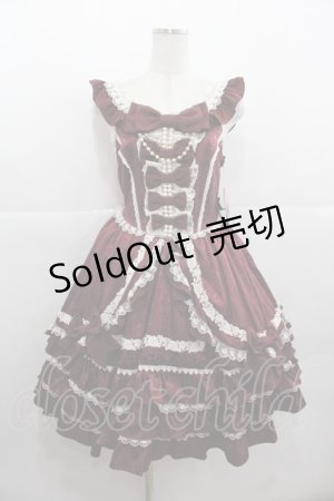 画像: Angelic Pretty / ローズガーデンプリンセスジャンパースカート  ボルドー I-25-11-24-038-AP-OP-SA-ZI