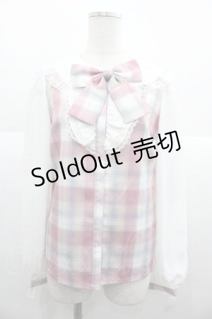 画像: Princess Melody / チェックりぼん付きブラウス  ピンクちぇっく I-25-11-24-004-EL-TO-SA-ZI
