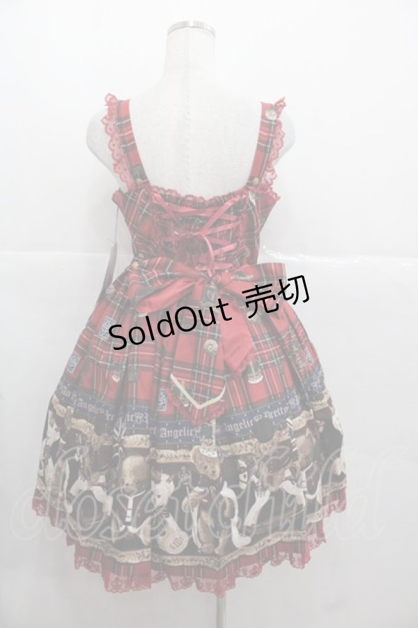 画像2: Angelic Pretty / British Bearジャンパースカート  赤 I-25-11-24-040-AP-OP-SA-ZI (2)