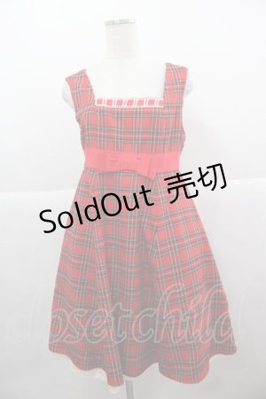 画像: Angelic Pretty / タータンチェックジャンパースカート  赤チェック I-25-11-24-047-AP-OP-SA-ZI