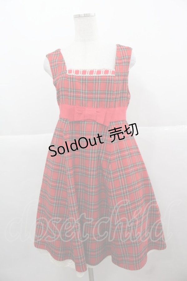 画像1: Angelic Pretty / タータンチェックジャンパースカート  赤チェック I-25-11-24-047-AP-OP-SA-ZI (1)