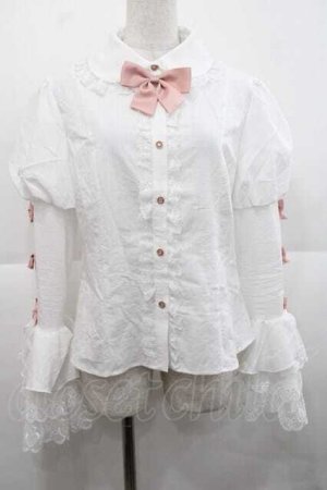 画像: To Alice / ヴィンテージドールブラウス L 白Ｘピンク I-25-11-27-001-LO-BL-SA-ZI