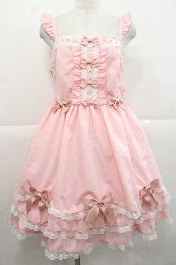 画像1: To Alice / ヴィンテージドールジャンパースカートセット L ピンク I-25-11-27-032-LO-OP-SA-ZI (1)