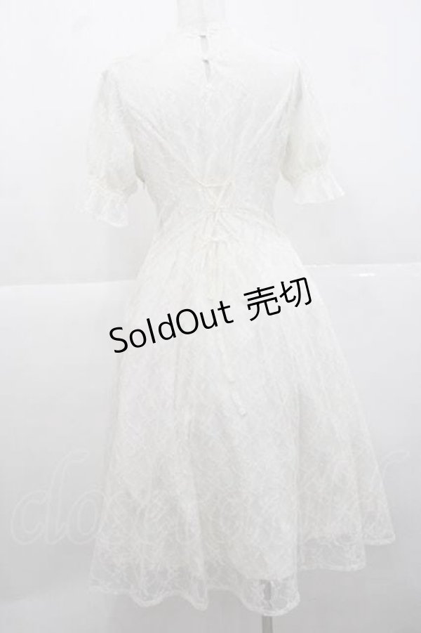 画像2: F i.n.t / ヨークフリル総レースワンピース  白 I-25-11-27-033-CA-OP-SA-ZI (2)