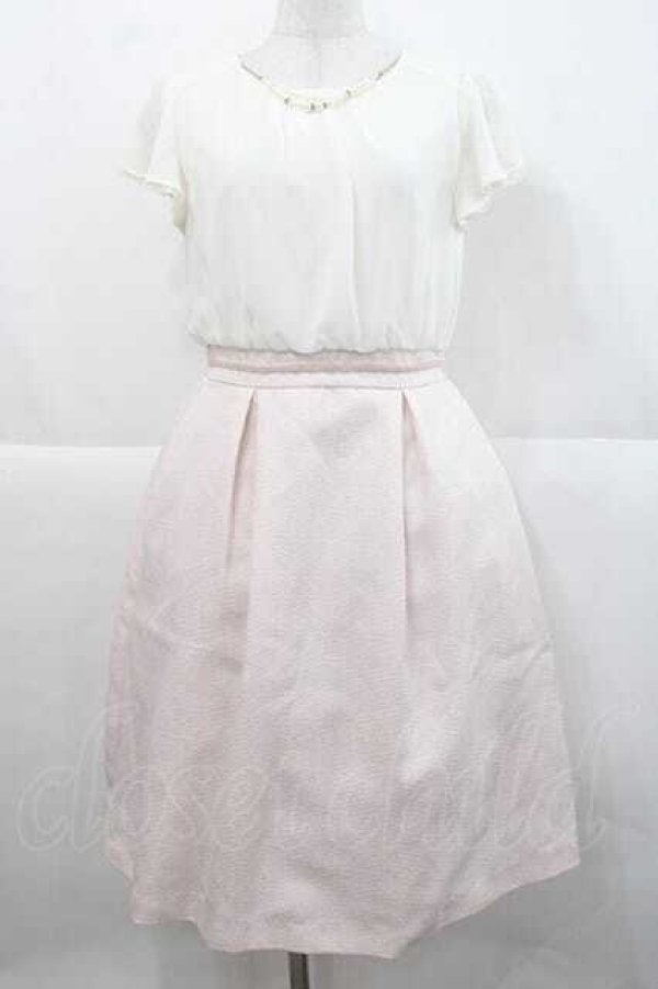 画像1: axes femme / ツイードドッキングワンピース M ピンク I-25-11-27-034-AX-OP-SA-ZI (1)