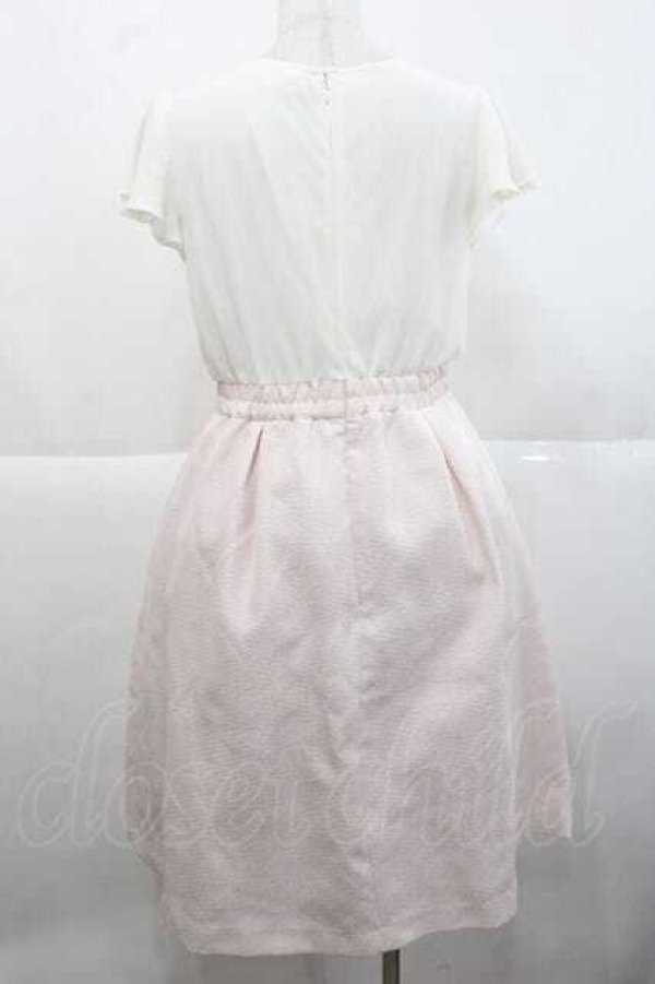 画像2: axes femme / ツイードドッキングワンピース M ピンク I-25-11-27-034-AX-OP-SA-ZI (2)