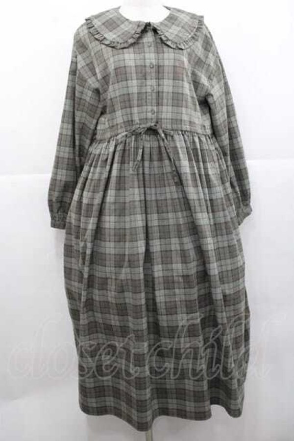 画像1: merry jenny / チェックワンピース  グリーン I-25-11-27-036-LO-OP-SA-ZI (1)