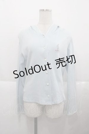 画像: MAM / トランプウサギ刺繍うさみみフードカーディガン  サックス I-25-11-27-006-LO-TO-SA-ZI