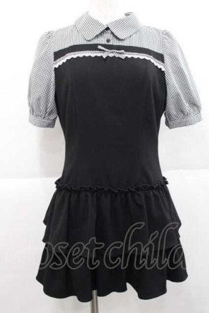 画像: evelyn / ドッキングティアードワンピース  黒Ｘ白 I-25-11-27-038-LO-OP-SA-ZI