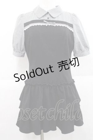 画像: evelyn / ドッキングティアードワンピース  黒Ｘ白 I-25-11-27-038-LO-OP-SA-ZI