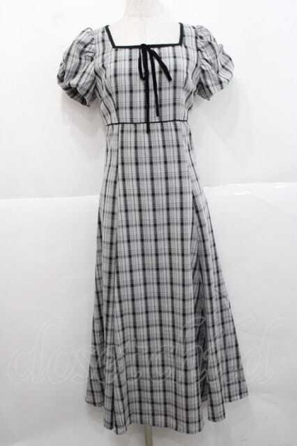 画像1: An MILLE / チェックマーメイドワンピース  ブラック I-25-11-27-041-EL-OP-SA-ZI (1)