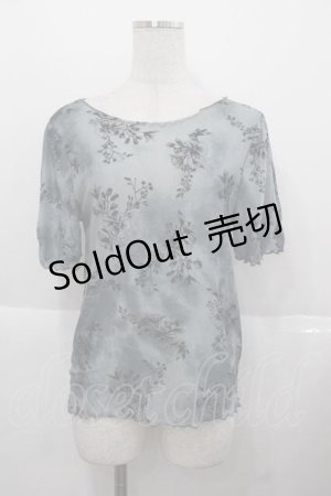 画像: axes femme / 袖ギャザーシアーインナー  ブルーグリーン I-25-11-27-007-AX-TO-SA-ZI