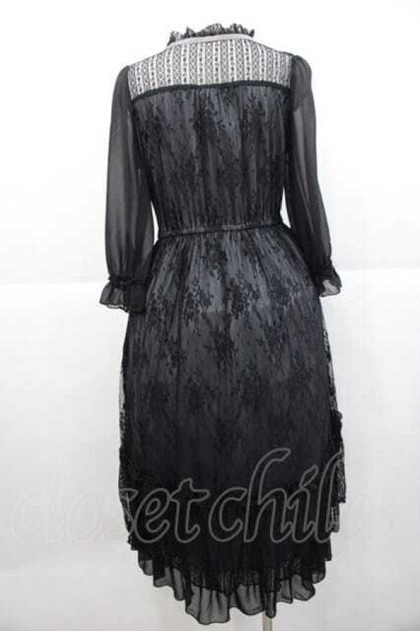 画像2: axes femme / 総レースワンピース M ブラック I-25-11-27-043-AX-OP-SA-ZI (2)