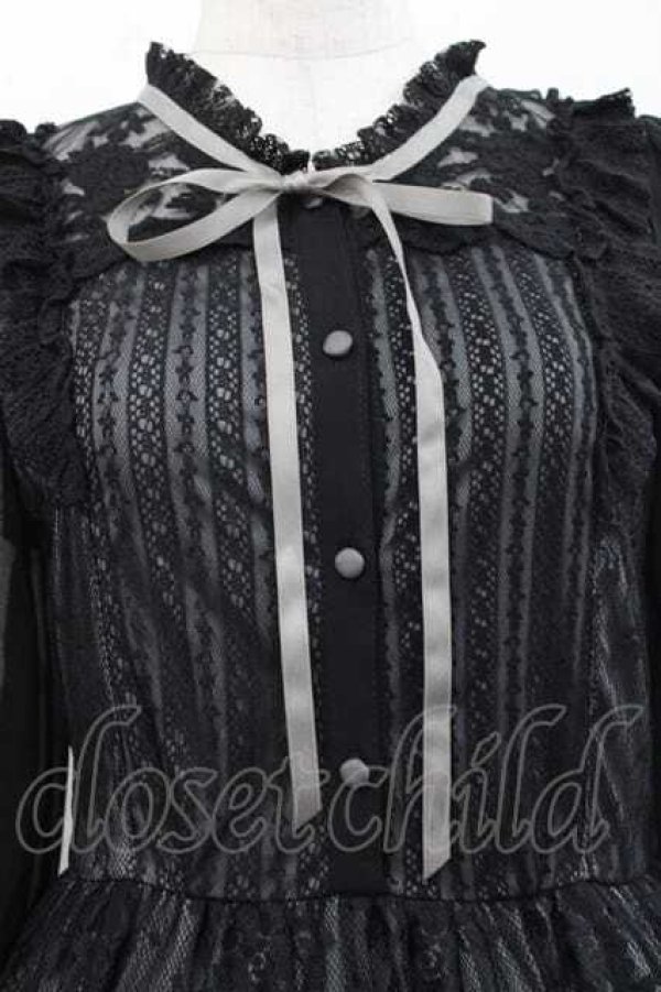 画像3: axes femme / 総レースワンピース M ブラック I-25-11-27-043-AX-OP-SA-ZI (3)