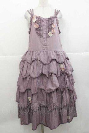 画像: PINK HOUSE / パンジーレース使いローンキャミソールワンピース  ラベンダー I-25-11-27-048-LO-OP-SA-ZI