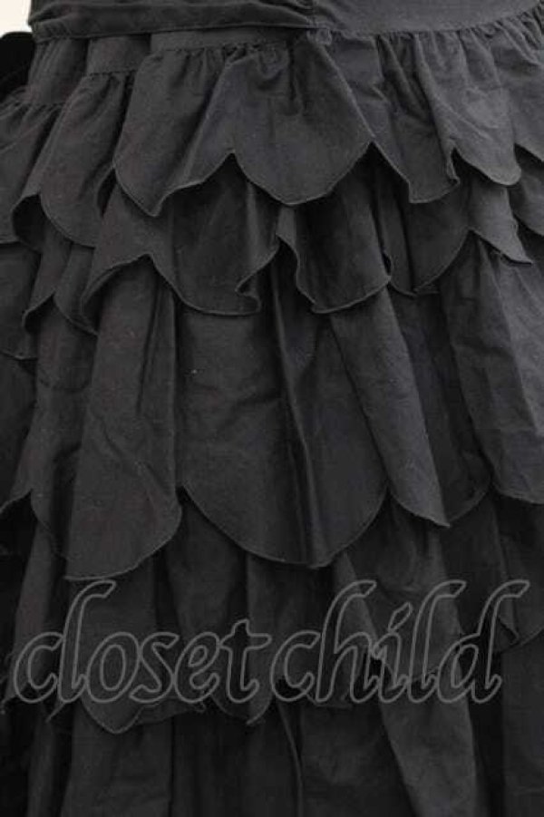 画像4: PINK HOUSE / フルーツ刺繍フリルワンピース  黒 I-25-11-27-051-LO-OP-SA-ZI (4)