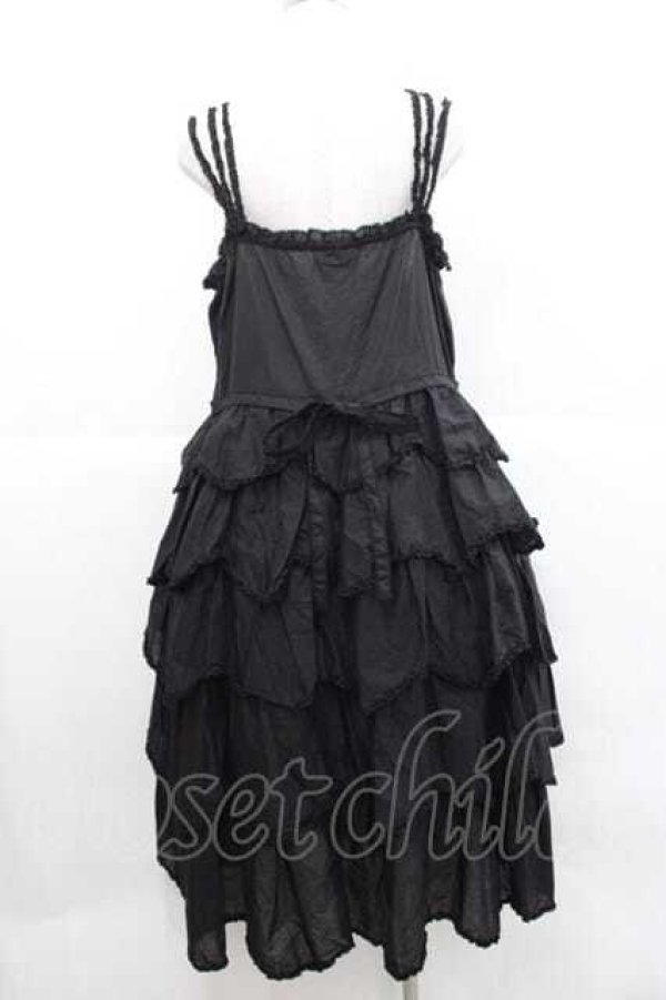 画像2: PINK HOUSE / パンジーレース使いローンキャミソールワンピース  黒 I-25-11-27-052-LO-OP-SA-ZI (2)