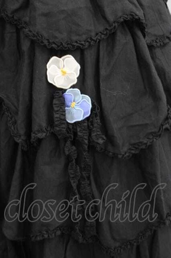 画像4: PINK HOUSE / パンジーレース使いローンキャミソールワンピース  黒 I-25-11-27-052-LO-OP-SA-ZI (4)