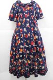 画像1: PINK HOUSE / HELLO KITTY Patterned Long One-piece  ネイビー I-25-11-27-053-LO-OP-SA-ZI (1)