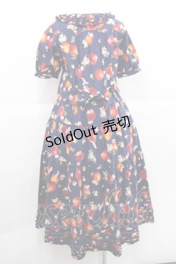 画像2: PINK HOUSE / HELLO KITTY Patterned Long One-piece  ネイビー I-25-11-27-053-LO-OP-SA-ZI (2)