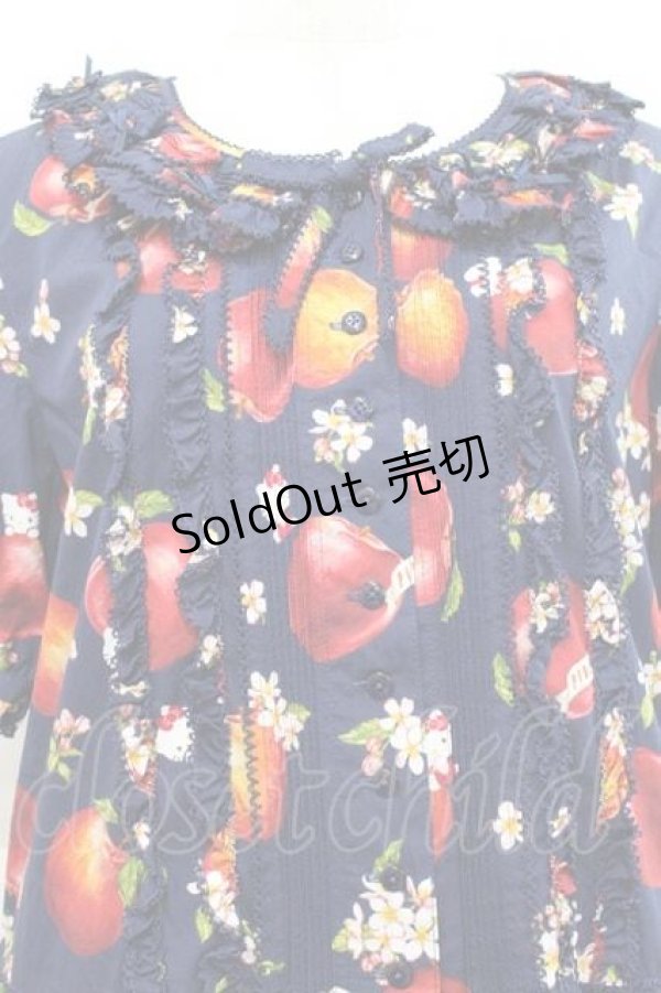 画像3: PINK HOUSE / HELLO KITTY Patterned Long One-piece  ネイビー I-25-11-27-053-LO-OP-SA-ZI (3)