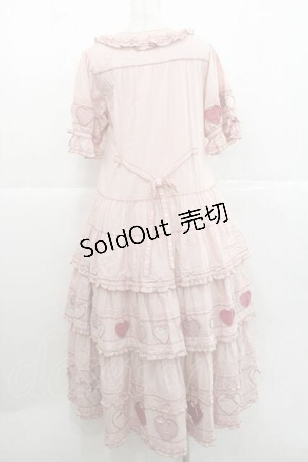 画像2: PINK HOUSE / 関西限定ハートパッチワークワンピース  ピンク I-25-11-27-054-LO-OP-SA-ZI (2)