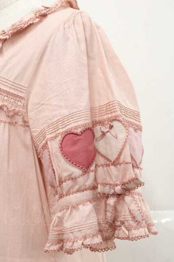画像4: PINK HOUSE / 関西限定ハートパッチワークワンピース  ピンク I-25-11-27-054-LO-OP-SA-ZI (4)
