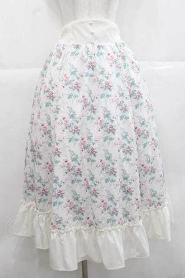 画像1: Kurumi Collaboration / グレイスフルコルセット風ロングスカート M 白 I-25-11-27-055-LO-SK-SA-ZI (1)