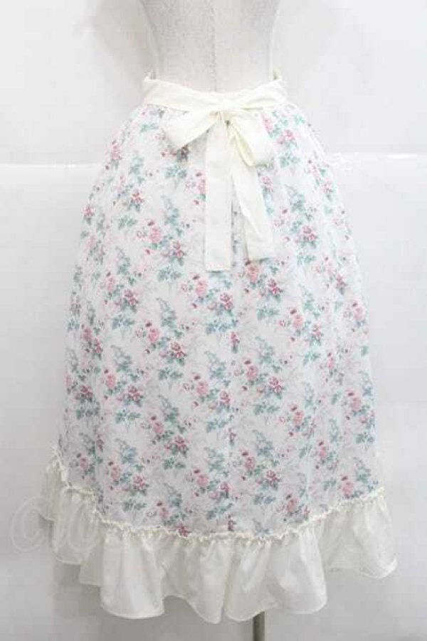 画像2: Kurumi Collaboration / グレイスフルコルセット風ロングスカート M 白 I-25-11-27-055-LO-SK-SA-ZI (2)