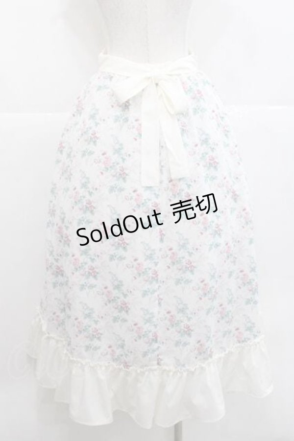 画像2: Kurumi Collaboration / グレイスフルコルセット風ロングスカート M 白 I-25-11-27-055-LO-SK-SA-ZI (2)