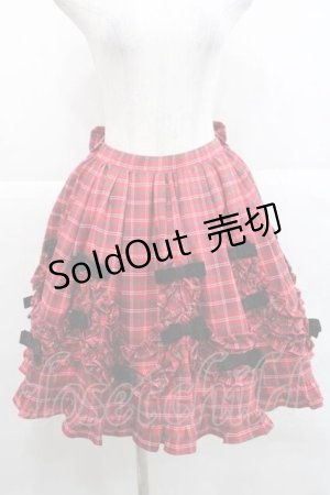 画像: Chalmiere / タータンチェックスカート  赤チェック I-25-11-27-057-LO-SK-SA-ZI