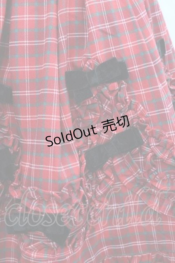 画像3: Chalmiere / タータンチェックスカート  赤チェック I-25-11-27-057-LO-SK-SA-ZI (3)