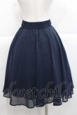画像2: F i.n.t / ラインゴムベルト付きシアースカート  ネイビー I-25-11-27-059-CA-SK-SA-ZI (2)
