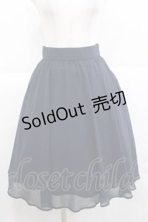 画像: F i.n.t / ラインゴムベルト付きシアースカート  ネイビー I-25-11-27-060-CA-SK-SA-ZI