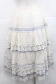 画像2: PINK HOUSE / ローズレース使いスカート  アイボリーＸブルー I-25-11-27-063-LO-SK-SA-ZI (2)