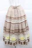 画像1: PINK HOUSE / レモンケーキパッチワークスカート  ブラウン I-25-11-27-064-LO-OP-SA-ZI (1)