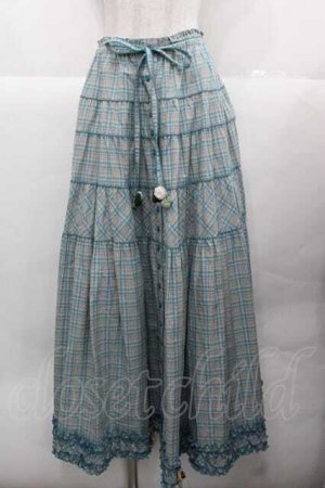 画像: PINK HOUSE / White Cloverモチーフ付きオリジナルチェックスカート  グリーンチェック I-25-11-27-066-LO-SK-SA-ZI