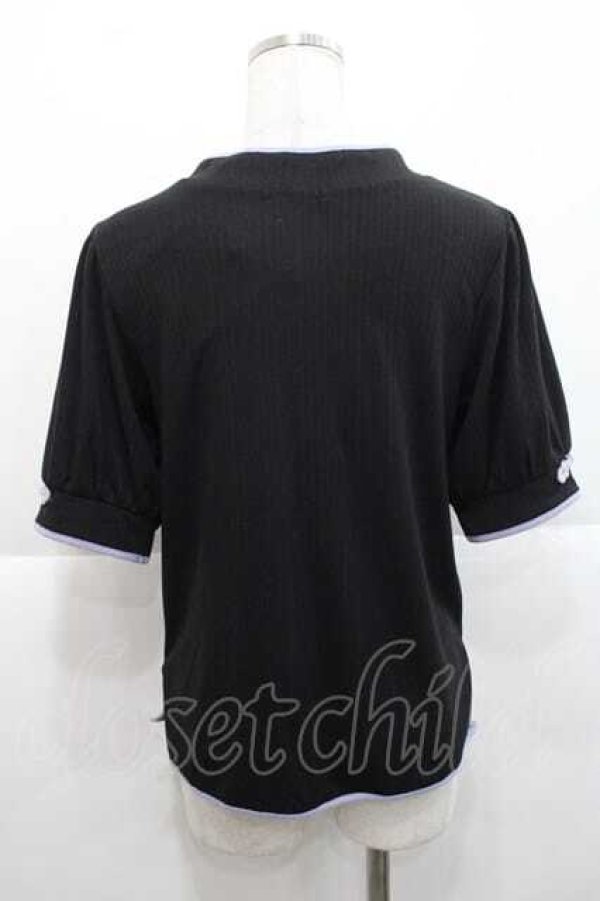 画像2: axes femme / チャイナ釦リブプルオーバー  ブラック I-25-11-27-011-AX-TO-SA-ZI (2)