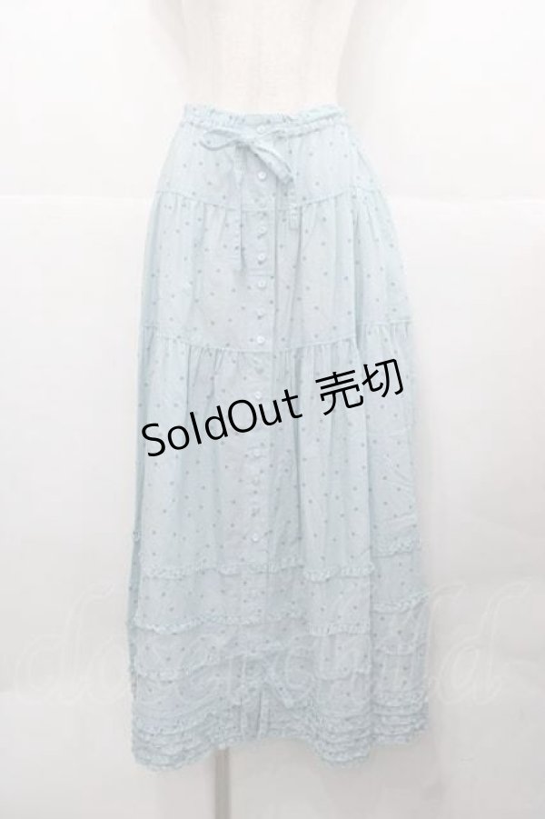 画像1: PINK HOUSE / ドット柄ミディスカート  サックス I-25-11-27-071-LO-SK-SA-ZI (1)