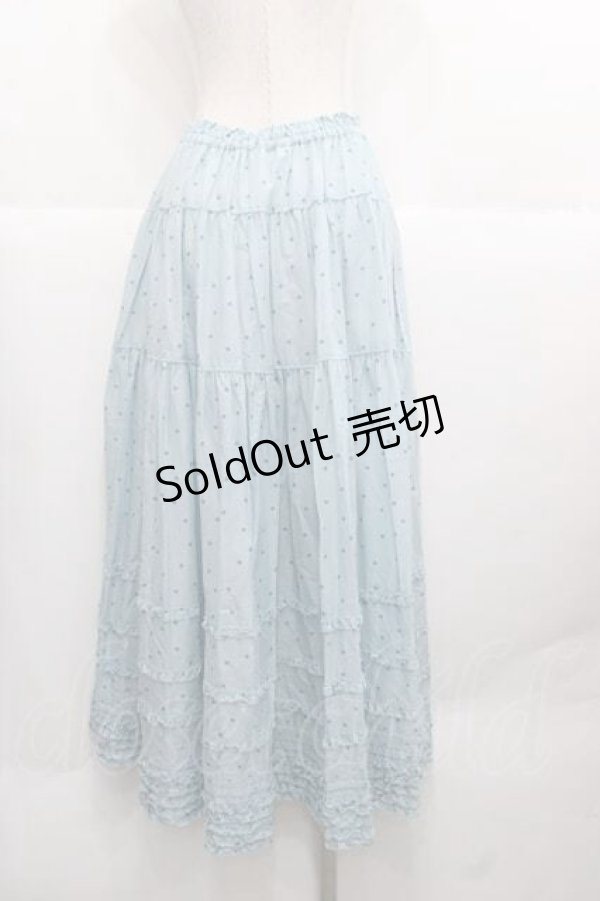 画像2: PINK HOUSE / ドット柄ミディスカート  サックス I-25-11-27-071-LO-SK-SA-ZI (2)